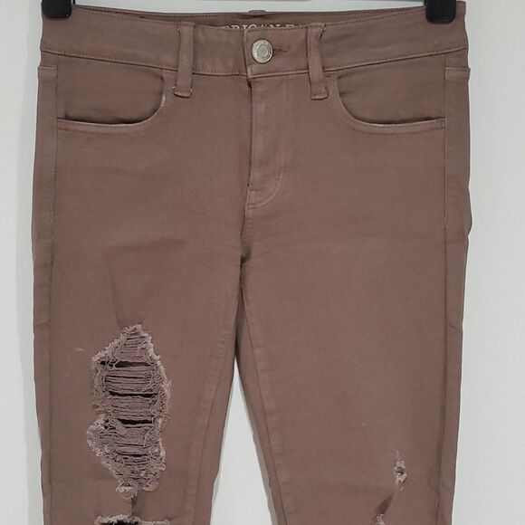 𝅺american Eagle light purple super stretch X 29x29 size 6 jeggings - Picture 2 of 8